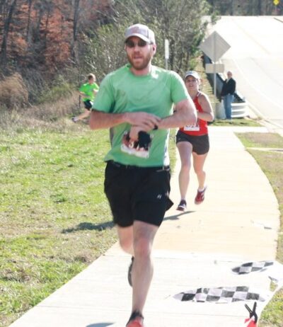 Michael Alsop Finishing a 5K Race